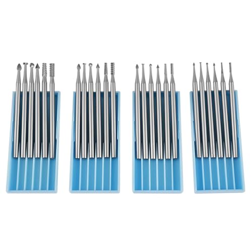 Osmond 24 Stück 3/32 (2,3 mm) Holzschnitzbohrer mit Rundem Schaft Aus Wolframstahl für Rotationswerkzeuge, Kompatibel mit Gravierstift von Osmond