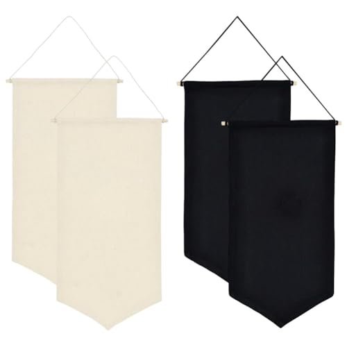 Osmond 4 Stück Leinwand-Banner, Pin-Sammlungs-Organizer, Wand-Display-Banner, An der Wand Montierte Leinwand-Banner, für die Wanddekoration zu Hause, Langlebig von Osmond