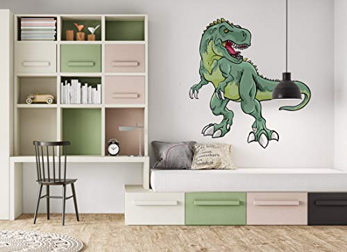 Osomhome Dino Wandtattoo Dinosaurier (100x100cm) I Wandsticker Dinosaurier | Wandaufkleber Wandbild Kinderbilder | Dino Deco Kinderzimmer Junge & Mädchen I T-Rex os3241 von Osomhome
