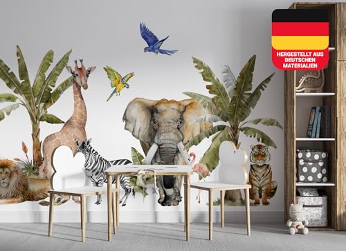 Osomhome | Wandtattoo Kinderzimmer Dschungeltiere | Wanddeko Tropische Jungenzimmer | Wandsticker Babyzimmer Tiere Tapete | Dschungel Kindertapete Schlafzimmer | os4015 (340x160cm) Osomhome | Wandtattoo Kinderzimmer Dschungeltiere | Wanddeko Tropische Jungenzimmer | Wandsticker Babyzimmer Tiere Tapete | Dschungel Kindertapete Schlafzimmer | os4015 (340x160cm) von Osomhome