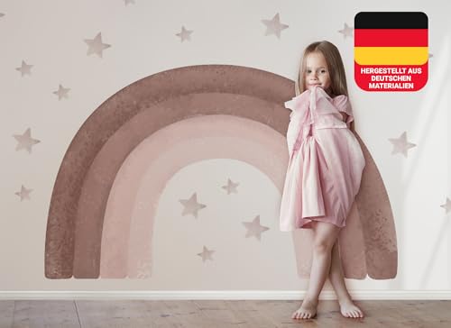 Osomhome Wandtattoo Kinderzimmer Mädchen & Junge: Regenbogen Sterne (280x170cm) | Kinderzimmer & Babyzimmer Deko | Wandsticker & Wanddeko Kinderzimmer | Wandaufkleber Kinderzimmer Wall Stickers os5407 von Osomhome