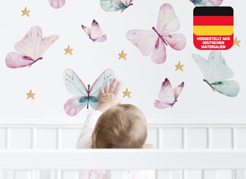 Osomhome Wandtattoo Kinderzimmer Mädchen & Junge: Schmetterling (100x70cm) | Kinderzimmer & Babyzimmer Deko | Wandsticker & Wanddeko Kinderzimmer | Wandaufkleber Kinderzimmer, Wall Stickers os3016-1 von Osomhome