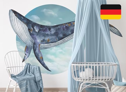 Osomhome Wandtattoo Kinderzimmer Mädchen & Junge: Wal, Meer (195x120cm) | Kinderzimmer & Babyzimmer Deko | Wandsticker & Wanddeko Kinderzimmer | Wandaufkleber Kinderzimmer Wall Stickers os9421 von Osomhome