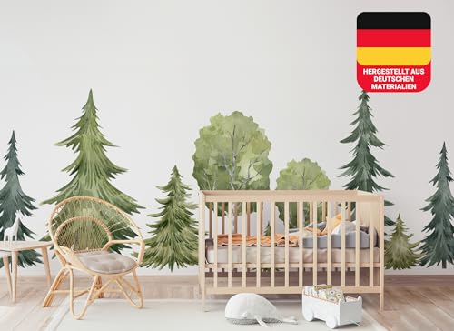 Osomhome Wandtattoo Kinderzimmer Mädchen & Junge: Wald Bäume (280x100cm) | Kinderzimmer & Babyzimmer Deko | Wandsticker & Wanddeko Kinderzimmer | Wandaufkleber Kinderzimmer Wall Stickers ms3645 von Osomhome