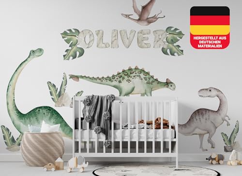 Personalisiertes Dinosaurier Wandtattoo mit Namen, Dino Wandtattoo Kinderzimmer Babyzimmer, Wandsticker Deko osomhome os3204 Personalisiertes Dinosaurier Wandtattoo mit Namen, Dino Wandtattoo Kinderzimmer Babyzimmer, Wandsticker Deko osomhome os3204 von Osomhome
