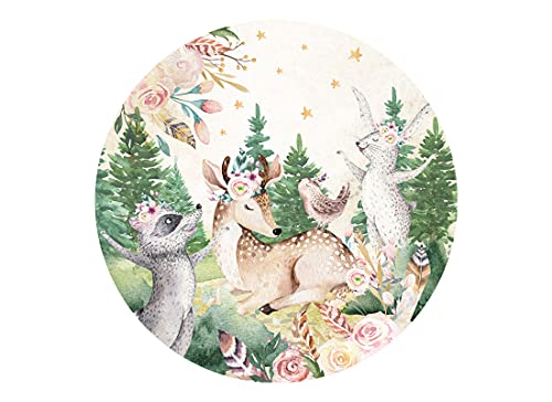 Wandtattoo Kreis Reh im Wald I Baum, Tiere Kinderbilder Junge Kinderzimmer Mädchen Aufkleber Osomhome 120x120 cm Wandtattoo Kreis Reh im Wald I Baum, Tiere Kinderbilder Junge Kinderzimmer Mädchen Aufkleber Osomhome 120x120 cm von Osomhome