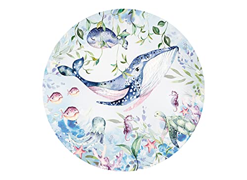 Wandtattoo Kreis Unterwasserwelt I Koralle, Fische Kinderbilder Junge Kinderzimmer Mädchen Aufkleber Osomhome 120x120 cm von Osomhome