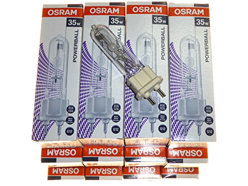 12 x 35 Watt G12 Metalldampflampe HID Warmweiß Osram Powerball HCI-T 35W WDL 12 x 35 Watt G12 Metalldampflampe HID Warmweiß Osram Powerball HCI-T 35W WDL von Osram
