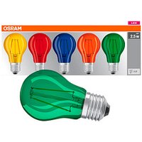 5 OSRAM LED-Lampen STAR DÉCOR CLASSIC A E27 2,5 W farbig von Osram