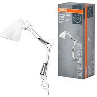 OSRAM Office Line Desk Pear Clip E27 Schreibtischlampe weiß 11 W mit Tischklemme von Osram