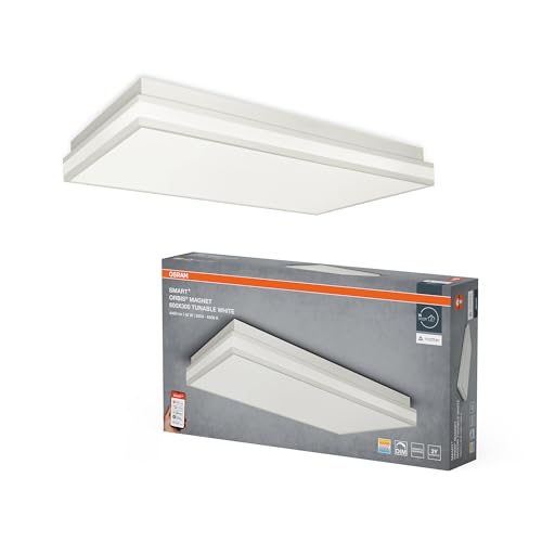 OSRAM SMART+ Matter over Wifi Orbis dekorative Deckenleuchte mit Magnetverschluss 600mm in Weiß, TW und dimmbar, IP20-Schutz für Innenräume von Osram