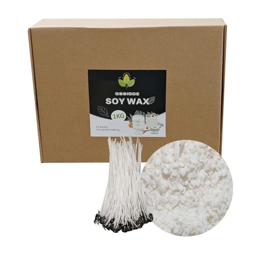Ossidde Premium Sojawachs - 1kg natürliches Öko-Soja-Wachs-Flocken - Kerzenwachs zum Gießen - Sojawachs Kerzen - Wachs Kerzen - Kerzenwachs Granulat - Wachs zum Kerzen Gießen - Soy Candle Wax Ossidde Premium Sojawachs - 1kg natürliches Öko-Soja-Wachs-Flocken - Kerzenwachs zum Gießen - Sojawachs Kerzen - Wachs Kerzen - Kerzenwachs Granulat - Wachs zum Kerzen Gießen - Soy Candle Wax von Ossidde