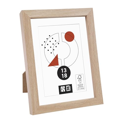 Ostaria 37237 Bilderrahmen 'Rita' Holz 13 x 18 cm - MDF FSC® zertifiziert - Bilderrahmen aus Holz mit Acrylglas, Geschenkidee von Ostaria