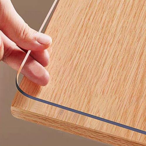 Tischfolie transparent 1.5mm 70 x 100cm Transparente Tischdecke Tischschutz, PVC Glasklar Folie Tisch Schutzfolie, Wasserdicht Schutztischdecke, Tisch Schutzfolie von OstepDecor