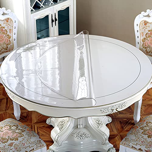 OstepDecor Tischfolie Rund 70cm, Runde Tischdecke Tischschutz transparent, Wasserdicht PVC Tischschutzfolie Glasklar Folie für Esstisch, Couchtisch OstepDecor Tischfolie Rund 70cm, Runde Tischdecke Tischschutz transparent, Wasserdicht PVC Tischschutzfolie Glasklar Folie für Esstisch, Couchtisch von OstepDecor