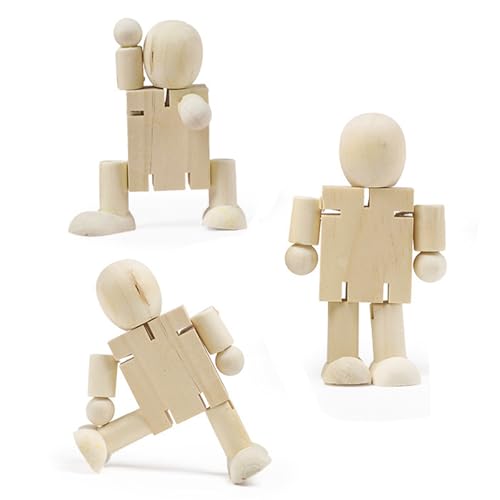 Holzfiguren,Osuter 3 Stück Holzfiguren zum Bemalen,Flexible Holz Figur,Dekoration DIY Figuren,Pädagogisches Spielzeug für Kinder,Holzkegel Handwerk,Bemalen Basteln Spielfiguren Holzfiguren,Osuter 3 Stück Holzfiguren zum Bemalen,Flexible Holz Figur,Dekoration DIY Figuren,Pädagogisches Spielzeug für Kinder,Holzkegel Handwerk,Bemalen Basteln Spielfiguren von Osuter