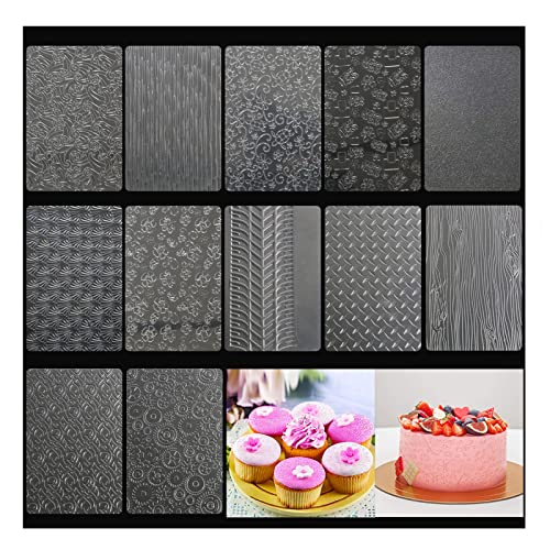 Prägematte Fondant Spitze,Osuter 12 Stück Prägematte Strukturmatte Torten Fondant Kunststoff Torten Schablonen 3D Fondant Muster Matte Kuchenschablonen Set für Cupcake Kekse Kuchen Deko Prägematte Fondant Spitze,Osuter 12 Stück Prägematte Strukturmatte Torten Fondant Kunststoff Torten Schablonen 3D Fondant Muster Matte Kuchenschablonen Set für Cupcake Kekse Kuchen Deko von Osuter