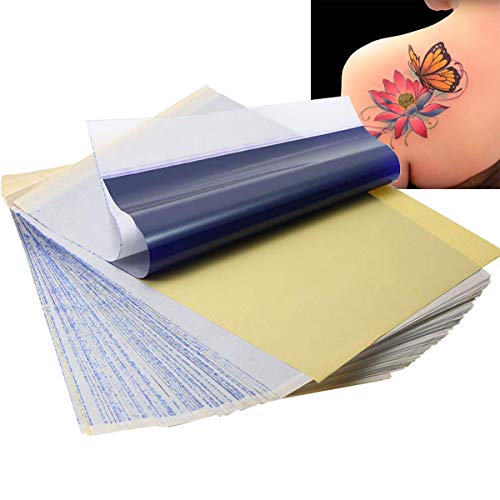 Osuter Tattoo Transferpapier, 40 Blatt Transferpapier Tattoo A4 Tattoo Papier,Tattoo Transfer Paper,Thermodrucker Tattoo zum Übertragen Ihrer Designs auf die Haut von Osuter