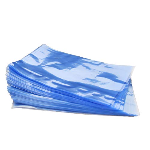 Othmro 600 Stück Schrumpffolienbeutel, 10 x 15 cm, hellblaue PVC-Schrumpfverpackung, industrielle Verpackung, Versiegelungsbeutel, zum Verpacken von Seife, Badekugeln, Kerzen, kleine Geschenke, DIY von Othmro