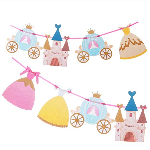 Ototon Girlande aus Papier, Schloss, Prinzessin, niedliche Dekoration zum Aufhängen für Geburtstag, Taufe, Kinderzimmer Ototon Girlande aus Papier, Schloss, Prinzessin, niedliche Dekoration zum Aufhängen für Geburtstag, Taufe, Kinderzimmer von Ototon