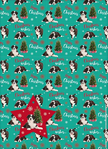 Geschenkpapier Weihnachten - A Very Collie Christmas von Otter House