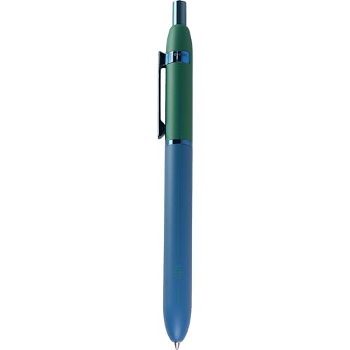 Otto Hutt Design 03 Kugelschreiber Blau-Grün, mit Schaft matt aus Messing, Beschlagteile blau anodisiert, 001-11677 von Otto Hutt