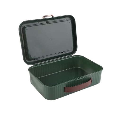 Otufan Feuerfeste Dokumentenbox mit Schloss, Aufbewahrungsbox für Akten, wasserdicht, sicher, feuerfeste Dokumententasche, großes Fassungsvermögen für Reisen zu Hause, im Büro (Dunkelgrün) von Otufan