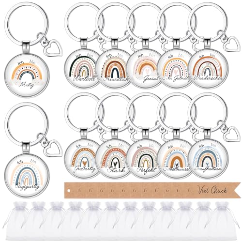 Otuuz 12 Sets Inspirierende Regenbogen Schlüsselanhänger mit Dankeschön Etiketten und Organzasäckchen Inspirierendes Geschenk für Lehrer Kollegen Freunde Geburtstag Abschlussfeier Otuuz 12 Sets Inspirierende Regenbogen Schlüsselanhänger mit Dankeschön Etiketten und Organzasäckchen Inspirierendes Geschenk für Lehrer Kollegen Freunde Geburtstag Abschlussfeier von Otuuz