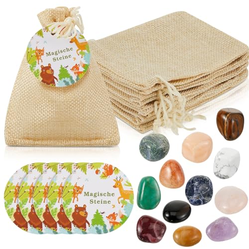 Otuuz 12 Stück Glückssteine für Kinder mit Jutesäckchen Bunte Glücksbringer Steine Magische Steine Party Mitgebsel für Kindergeburtstag Silvester Waldtiere Geburtstag Geschenke Kinder Kleinigkeiten Otuuz 12 Stück Glückssteine für Kinder mit Jutesäckchen Bunte Glücksbringer Steine Magische Steine Party Mitgebsel für Kindergeburtstag Silvester Waldtiere Geburtstag Geschenke Kinder Kleinigkeiten von Otuuz