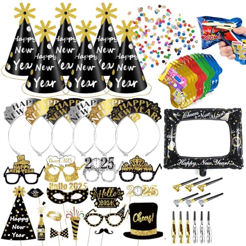 53 Silvester Deko 2025 Mit Aufblasbarer Fotorahmen Silvester Brille Haarbänder Partyhüte Happy New Year Fotoautomat Requisiten Zubehör Fotobox Accessoires Silvester Glücksbringer (Silvester Deko(A)) 53 Silvester Deko 2025 Mit Aufblasbarer Fotorahmen Silvester Brille Haarbänder Partyhüte Happy New Year Fotoautomat Requisiten Zubehör Fotobox Accessoires Silvester Glücksbringer (Silvester Deko(A)) von OuMaiFeng