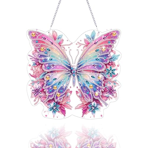OuMaiFeng Bausätze für Diamantmalerei,Brillante Diamond Painting Schmetterling,Schmetterling Diamond Painting Fensterbilder Beidseitig für Kreative Kunstwerke und Entspannung (Schön) von OuMaiFeng