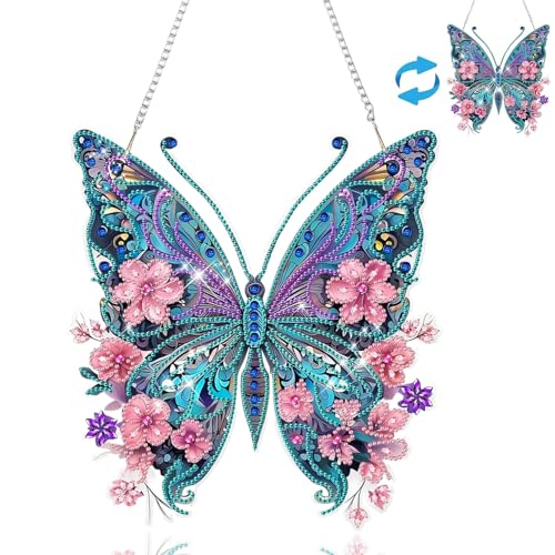 OuMaiFeng Bausätze für Diamantmalerei,Brillante Diamond Painting Schmetterling,Schmetterling Diamond Painting Kinder Erwachsene Fensterbilder Beidseitig für Kreative Kunstwerke und Entspannung OuMaiFeng Bausätze für Diamantmalerei,Brillante Diamond Painting Schmetterling,Schmetterling Diamond Painting Kinder Erwachsene Fensterbilder Beidseitig für Kreative Kunstwerke und Entspannung von OuMaiFeng