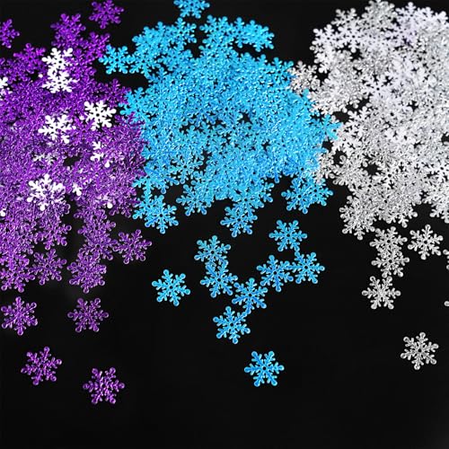 Weihnachtliche Schneeflocken-Konfetti-Dekorationen, 1200 Stück, lila, blau, silber, Konfetti, Schneeparty, Packung für Weihnachten, Winterwunderland, Tischaufsätze, Hochzeit, Geburtstag, Babyparty Weihnachtliche Schneeflocken-Konfetti-Dekorationen, 1200 Stück, lila, blau, silber, Konfetti, Schneeparty, Packung für Weihnachten, Winterwunderland, Tischaufsätze, Hochzeit, Geburtstag, Babyparty von OuMuaMua