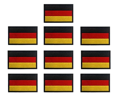 10 Stück Mini Deutschland Flaggen Patches Taktische Abzeichen Bestickt,Stickerei Patches Emblem zum Hook and Loop auf Applikationen Kleidung,Uniformen, Rucksack,Mützen,DIY-Zubehör,Jeans,Jacken,Hosen 10 Stück Mini Deutschland Flaggen Patches Taktische Abzeichen Bestickt,Stickerei Patches Emblem zum Hook and Loop auf Applikationen Kleidung,Uniformen, Rucksack,Mützen,DIY-Zubehör,Jeans,Jacken,Hosen von Oucaty