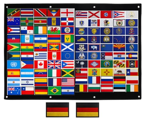 119x76.1cm Aufhänger Militär Taktisch Patch Board-Patch Fläche Matte Wand-Display-Tafel Board Organizer Display Tafel mit Ösen für Aufklebern Stempeln Abzeichen Hook and Loop Nylon von Oucaty