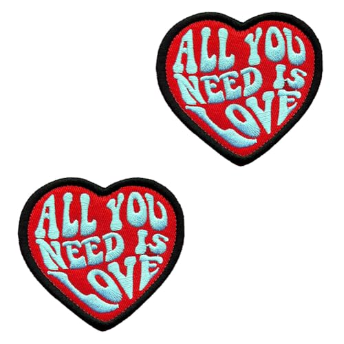 2 Stück " All You Need is Love" Aufnäher Patches Taktische Stickerei Emblem Applikationen für Biker,Rucksack,Kleidung,Mützen,Taschen,Uniformen,DIY-Zubehör,Jacken,Hemden,Hosen Hook and Loop Patches 2 Stück " All You Need is Love" Aufnäher Patches Taktische Stickerei Emblem Applikationen für Biker,Rucksack,Kleidung,Mützen,Taschen,Uniformen,DIY-Zubehör,Jacken,Hemden,Hosen Hook and Loop Patches von Oucaty