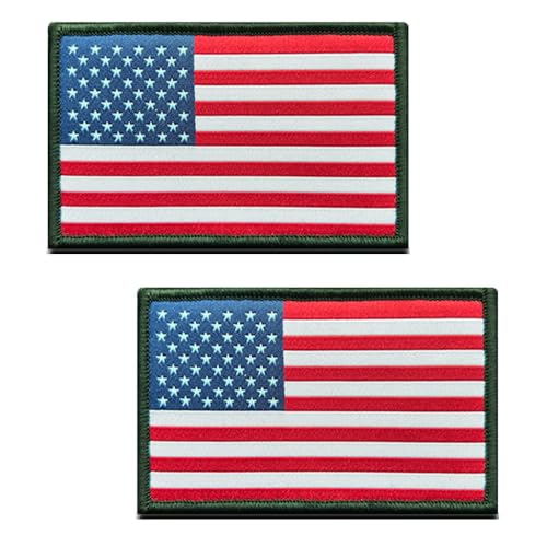 2 Stück Amerikanische Flagge USA Hook and Loop Patches Taktische Stickerei Emblem Patches Applikationen für für Biker,Rucksack,Kleidung,Mützen,DIY-Zubehör,Jacken,Hemden,Hosen,Taschen,Uniformen 2 Stück Amerikanische Flagge USA Hook and Loop Patches Taktische Stickerei Emblem Patches Applikationen für für Biker,Rucksack,Kleidung,Mützen,DIY-Zubehör,Jacken,Hemden,Hosen,Taschen,Uniformen von Oucaty