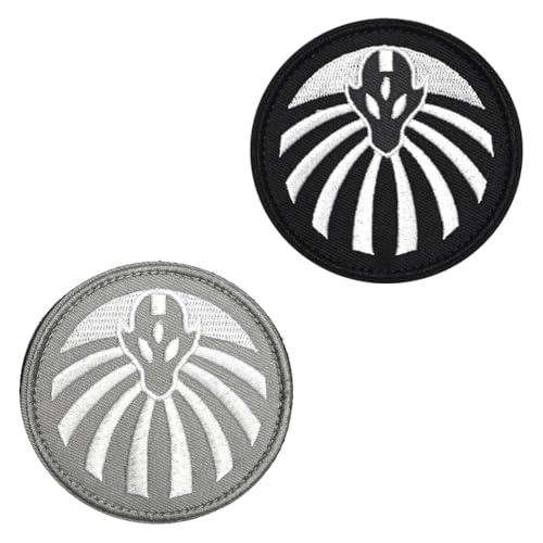 2 Stück Compatible With SCP Foundation Logo Hook and Loop Patches Taktische Stickerei Emblem Patches für Biker,DIY-Zubehör,Jacken,Uniformen,Rucksack,Hemden,Mützen,Taschen von Oucaty