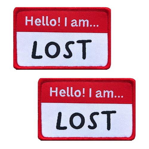 2 Stück Hello I am Lost Patches Lustige Taktische Stickerei Abzeichen Hook and Loop Patches Applikationen für Hemden,Hosen,Biker,Rucksack,Kleidung,Mützen,Taschen,Uniformen,DIY-Zubehör,Jacken 2 Stück Hello I am Lost Patches Lustige Taktische Stickerei Abzeichen Hook and Loop Patches Applikationen für Hemden,Hosen,Biker,Rucksack,Kleidung,Mützen,Taschen,Uniformen,DIY-Zubehör,Jacken von Oucaty