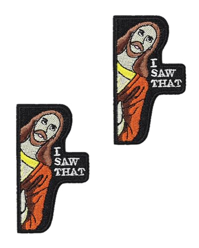 2 Stück I Saw That-Funny taktische bestickte Aufnäher mit Klettverschluss für Armband, Mantel, Hosen, Hüte, Jacken, Kleidung, Westen, Taschen, Helme, Rucksäcke, Hüte von Oucaty