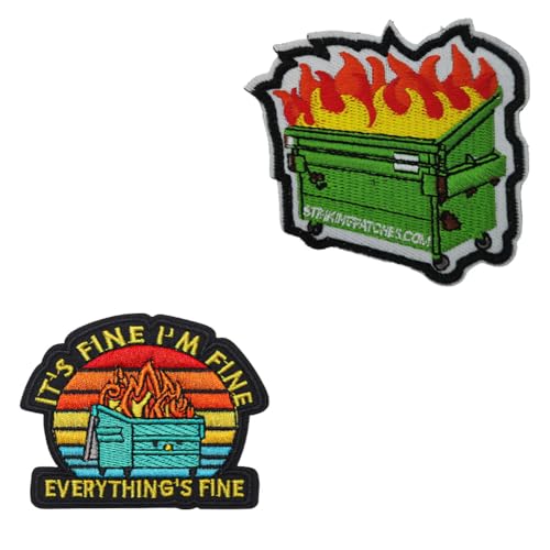 2 Stück "I'm Fine Everything is Fine Funny Patches Tactical Embroidered Patches for Clothes,Bag,Uniforms,Armband,Biker,Pants,Jacket,Vest,Hat,Mantel,Pouch,BackpackHook and Loop Applique Badge 2 Stück "I'm Fine Everything is Fine Funny Patches Tactical Embroidered Patches for Clothes,Bag,Uniforms,Armband,Biker,Pants,Jacket,Vest,Hat,Mantel,Pouch,BackpackHook and Loop Applique Badge von Oucaty
