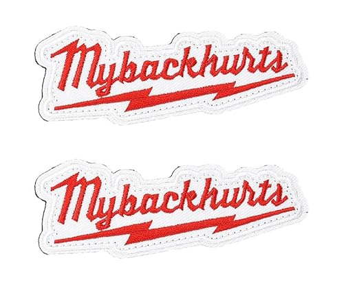 2 Stück My Back Hurts Lustiger Taktische Patches, Stickerei Abzeichen Hook and Loop Emblem Patch Applikationen Kleidung,Mützen,Jeans,Jacken,Hosen,DIY-Zubehör,Uniformen,Rucksack,Mäntel von Oucaty