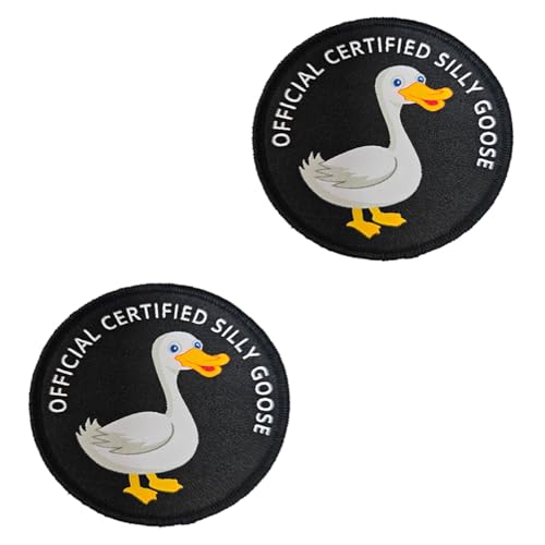 2 Stück Official Certified Silly Goose Lustiger Patches Taktische Stickerei Lustiger Gänse Emblem Hook and Loop Patches Applikationen Hosen,Kleidung,Mützen,DIY-Zubehör,Biker,Rucksack 2 Stück Official Certified Silly Goose Lustiger Patches Taktische Stickerei Lustiger Gänse Emblem Hook and Loop Patches Applikationen Hosen,Kleidung,Mützen,DIY-Zubehör,Biker,Rucksack von Oucaty