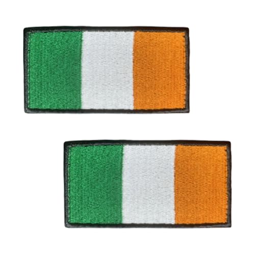2 Stück Republik Irland Flagge Taktisches Emblem Patch bestickt Irische Flagge Haken und Schlaufe Irland Nationalabzeichen Applikation Patch für Kleidung, Rucksack, Jacke, Armband, Tasche 2 Stück Republik Irland Flagge Taktisches Emblem Patch bestickt Irische Flagge Haken und Schlaufe Irland Nationalabzeichen Applikation Patch für Kleidung, Rucksack, Jacke, Armband, Tasche von Oucaty