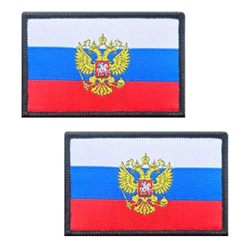 2 Stück Russland Adler Patch Emblem Taktische Stickerei Hook and Loop Patch Abzeichen Applikationen Mützen,Hemden,Jacken,Jeans,DIY-Zubehör,Uniformen,Kleidung,Hosen,Biker,Rucksack 2 Stück Russland Adler Patch Emblem Taktische Stickerei Hook and Loop Patch Abzeichen Applikationen Mützen,Hemden,Jacken,Jeans,DIY-Zubehör,Uniformen,Kleidung,Hosen,Biker,Rucksack von Oucaty