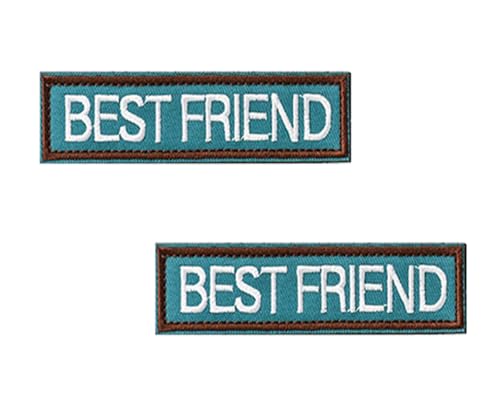 2 Stück Service Dog "Best Friend" Patches Hook and Loop Emblem Taktische Stickerei Patch für Diensthunde,Arbeitshunde,Hundegeschirr,Führungshunde,Taktisch Service Hund,Mittelgroße und Große Hunde von Oucaty
