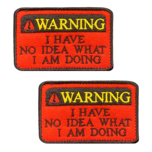 2 Stück Warnung: I Have No idea what doing Tactical Patch Hook and Loop Funny Emblem Applique Badge Embroidered Patch for Clothes,Arm,Backpack,Jeans,Pouch,Vest,Jacket,Hat,Biker,Bag,Red 2 Stück Warnung: I Have No idea what doing Tactical Patch Hook and Loop Funny Emblem Applique Badge Embroidered Patch for Clothes,Arm,Backpack,Jeans,Pouch,Vest,Jacket,Hat,Biker,Bag,Red von Oucaty
