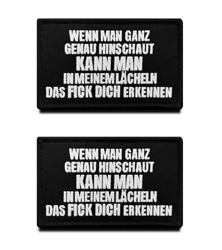 2 Stück"Wenn Man Ganz Genau Hinschaut"Lustige Patch Abnehmbare Stickerei Abzeichen Hook and Loop Patch Emblem Applikationen Kleidung,Uniformen, Rucksack,Jeans,Hosen,Jacken,Mützen,Hemden 2 Stück"Wenn Man Ganz Genau Hinschaut"Lustige Patch Abnehmbare Stickerei Abzeichen Hook and Loop Patch Emblem Applikationen Kleidung,Uniformen, Rucksack,Jeans,Hosen,Jacken,Mützen,Hemden von Oucaty