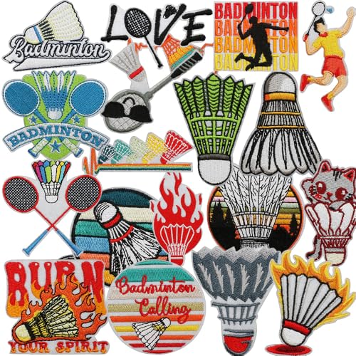 20 Stück Badminton Patches Stickerei Aufnäher Flicken Bügelbilder Iron on/Sew on Patches zum Aufbügeln für Aufnähen oder Aufbügeln auf Kleidung Kleid Rucksäcke Jacken T-Shirt Hut Jeans 20 Stück Badminton Patches Stickerei Aufnäher Flicken Bügelbilder Iron on/Sew on Patches zum Aufbügeln für Aufnähen oder Aufbügeln auf Kleidung Kleid Rucksäcke Jacken T-Shirt Hut Jeans von Oucaty