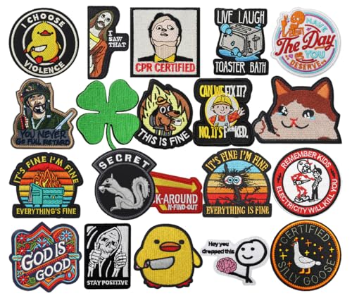 20 Stück I Choose violence,CPR Certified,Silly Goose Verschiedene Lustige Abzeichen Patches Taktische Stickerei Emblem Hook and Loop Patches Applikationen für Mützen,Taschen,Uniformen,Hemden,Hosen 20 Stück I Choose violence,CPR Certified,Silly Goose Verschiedene Lustige Abzeichen Patches Taktische Stickerei Emblem Hook and Loop Patches Applikationen für Mützen,Taschen,Uniformen,Hemden,Hosen von Oucaty